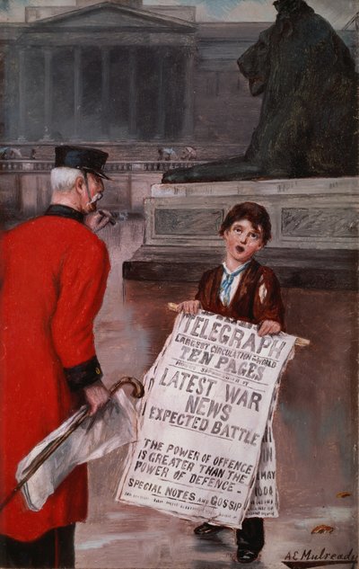 War News, c.1900 by Augustus Edward Mulready